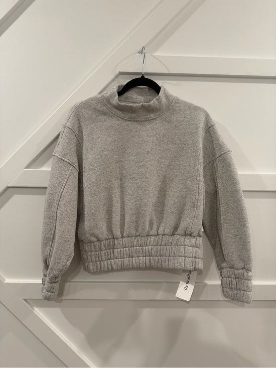 Varley Tops - Varley Dunbar Sweatshirt Size Medium Gray Pullover Sweater Ivory Fleck Marl Crop